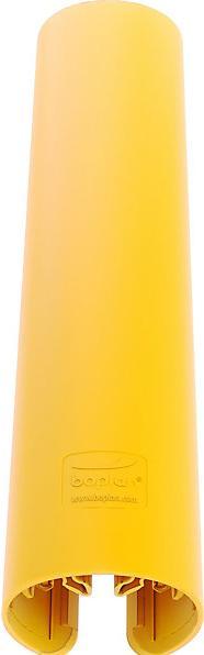 Boplan Shelf unit end protection, HxWxD 600 x 126 x 142 mm, yellow.