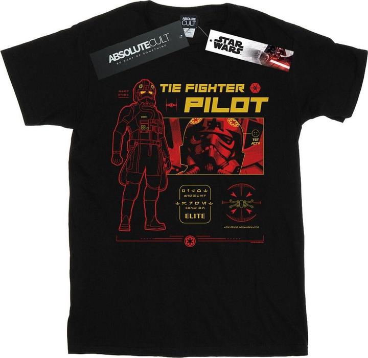 Actual product image Star Wars Mens Tie Fighter Pilot T-Shirt (S)