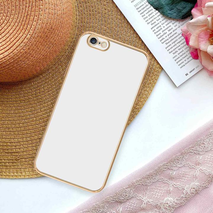 Productafbeelding Cadorabo Hoesje voor Apple iPhone 6 PLUS / 6S PLUS in TPU met camerabescherming LM130 Style (Apple iPhone 6 Plus)