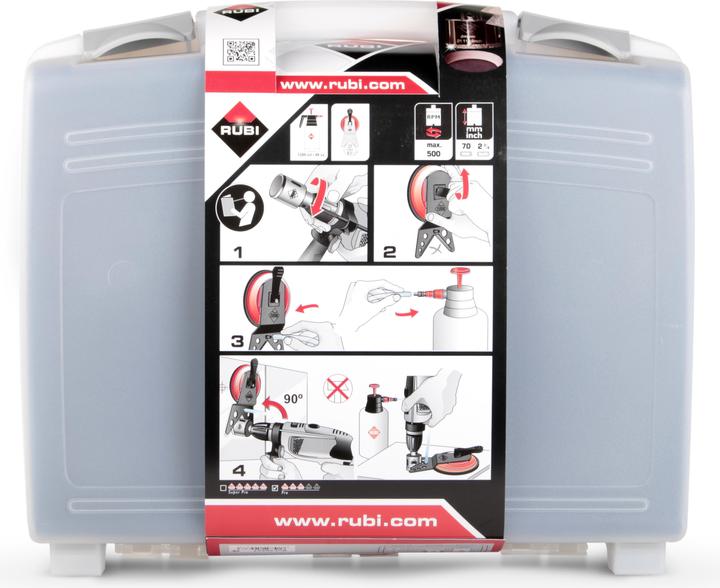 Produktbild Rubi SARA WET DRILL KIT 20 28 35 43 50 65 75 + GUIDE MULTIDRILL + HYDRAULICS (20 mm)