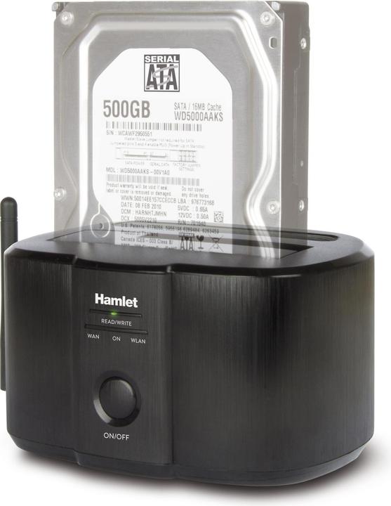 Hamlet Wi-Fi Docking Station per hard disk sata da 2,5" o 3,5" (1 Porti)