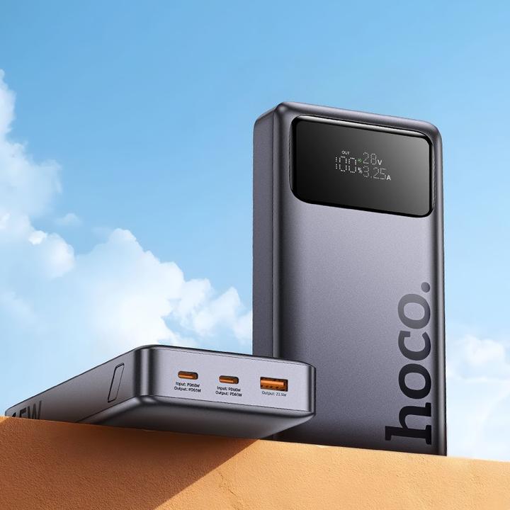 Actual product image Hoco - Q40 Leader PD65W Powerbank mit digitalem Display, 25000mAh, dunkelgrau (25000 mAh, 65 W)