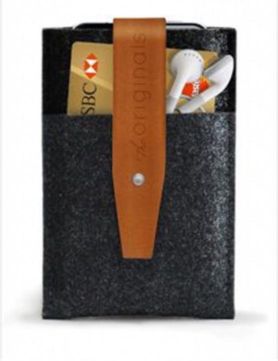 Actual product image Mujjo Wallet for iPhone 3G/3GS/4/4S Dark Grey/Brown (Apple iPhone 4, Apple iPhone 3GS, Apple iPhone 4s, Apple iPhone 3G)