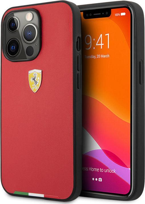Actual product image Ferrari Case iPhone 13 Pro - Hardcase Protective Cover Italian Flag Line red No.290 (Apple iPhone 13 Pro)
