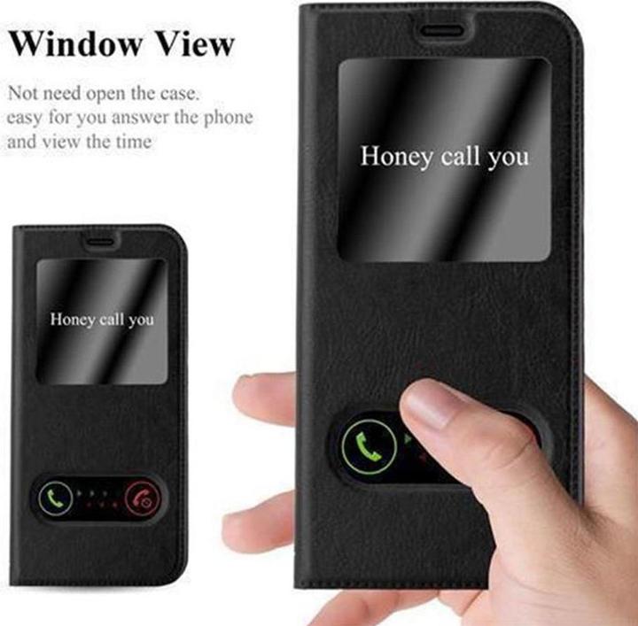Actual product image Cadorabo Book with View double window cover (Samsung Galaxy S8+)