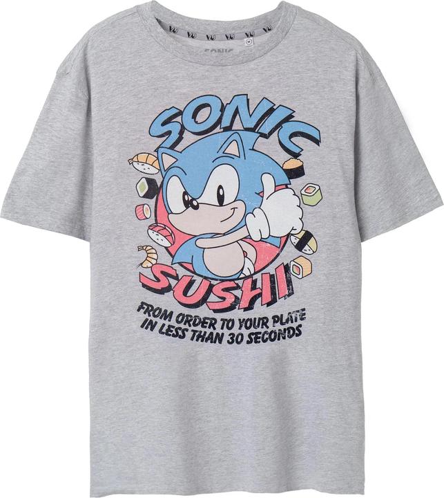 Actual product image Sonic The Hedgehog Mens Sushi Short-Sleeved T-Shirt (L)