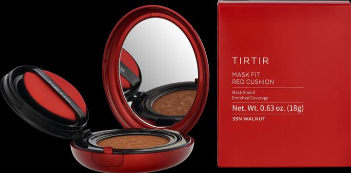 TirTir Mask Fit Red Cushion Foundation Full Coverage Weightless Skin Fit (#35N Walnut)