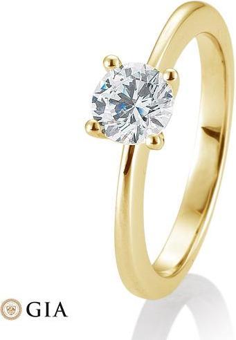 Actual product image Breuning 4 prong set 0.80-1.50 ct. (55, 585/14 K Gold)