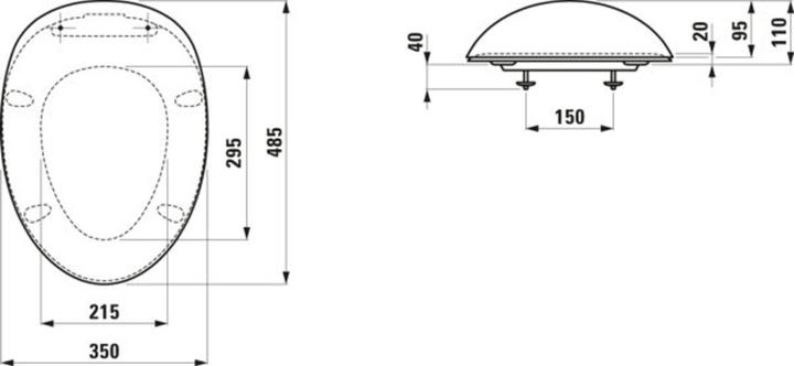 Immagine prodotto Laufen Sedile per WC Alessi con rivestimento, sfoderabile, H892971