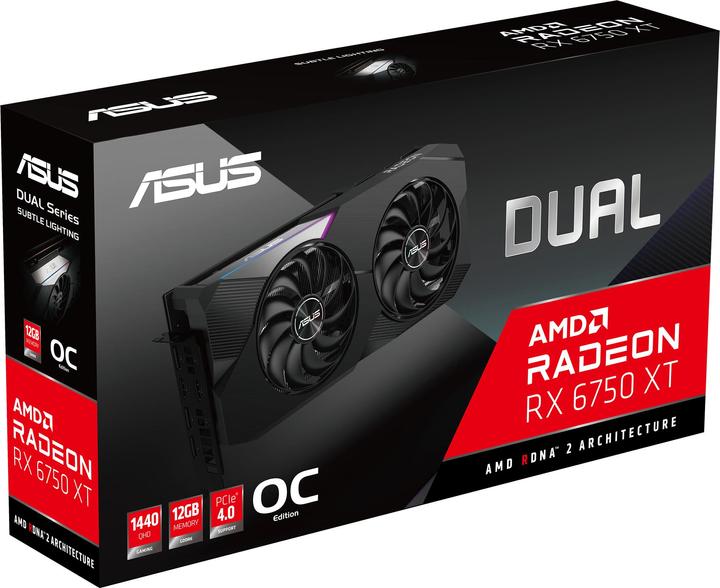 Actual product image ASUS DUAL Radeon RX 6750 XT OC EDITION (12 GB)