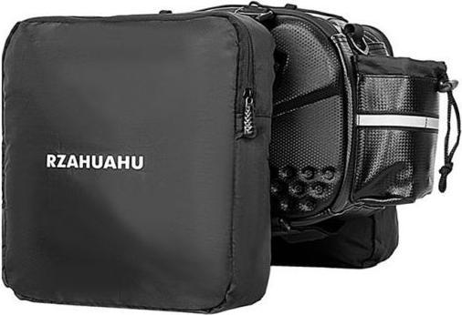 Actual product image Hurtel WYA36Y7S Bike Pannier Bag with Long Strap and Expandable Side Pockets - Black