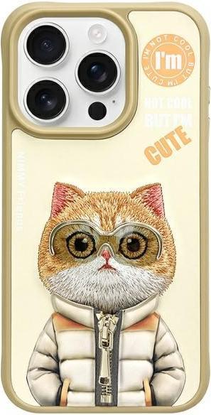 Produktbild Prestigio Nimmy case iPhone 15 Pro 6.1" khaki Cool&Cute 2.0 Cat (Apple iPhone 15 Pro)