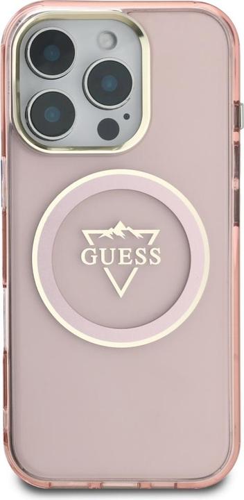 Produktbild Guess Hardcase MagSafe IML Metal Mountain Logo Case for iPhone 16 Pro Max 6,9" Pink (Apple iPhone 16 Pro Max)