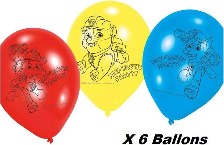 Produktbild Paw Patrol Ballon (6 x)