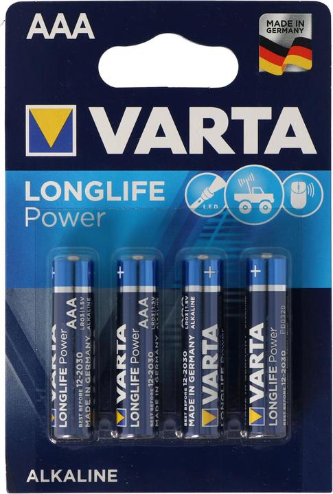 Actual product image Varta Longlife Power Micro AAA Batteries 4903 10x 4pcs Blister Card (AAA)