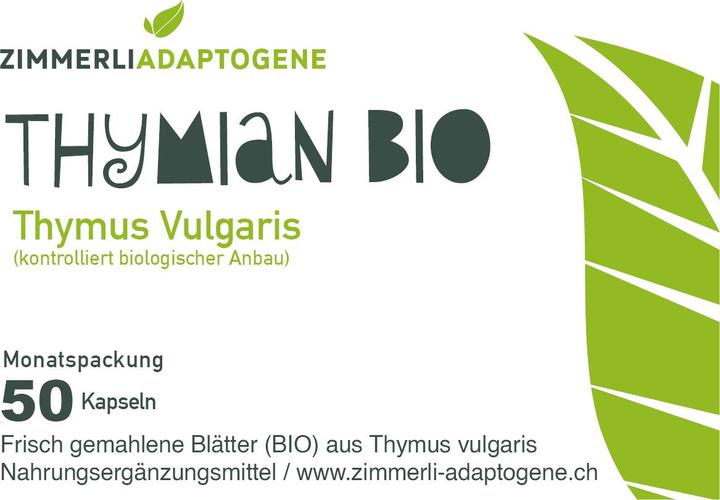 Produktbild Zimmerli Adaptogene Thymian Kapseln (BIO) 50 Kapseln (1 Stück, Kapseln, 25 g)