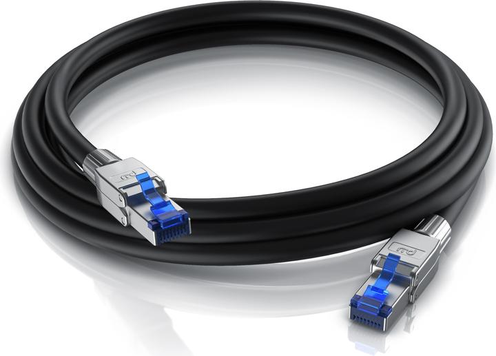 Actual product image Primewire LAN cable CAT.8, RJ-45, network cable CAT 8, Gigabit Ethernet 40 Gbit/s, S/FTP Pimf patch cable (S/FTP, CAT8.1, 0.25 m)