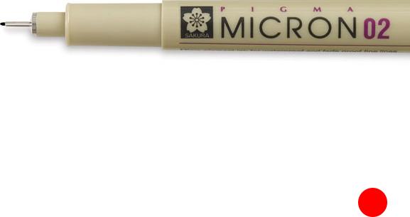 Produktbild Sakura Fineliner Pigma Micron 0,3mm XSDK0219 (Rot, 1 x)