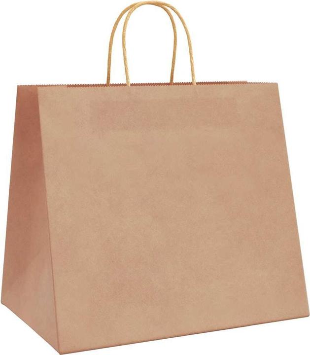 Image du produit VidaXL Sacs en papier kraft 250 pcs. avec anse Marron 32x22x28 cm Sac en papier (Pochette cadeau, 250 x)