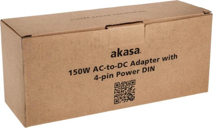 Productafbeelding Akasa PD150-02K externe voeding, AC naar DC, met 4-pins voedings-DIN - 150 Watt (150 W)