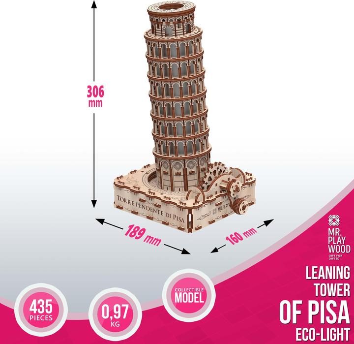 Actual product image Mr Playwood : Leaning Tower of Pisa - Ecolight