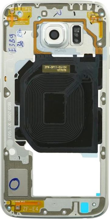 Actual product image Samsung Galaxy S6 G920F middle frame white (Galaxy S6)