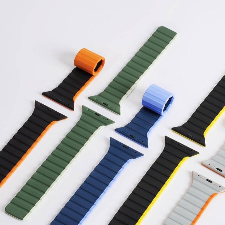 Produktbild Dux Ducis Magnetic Strap for Apple Watch SE, 8, 7, 6, 5, 4, 3, 2, 1 (41, 40, 38 mm) Strap (LD Versio (41 mm, 38 mm, 40 mm, Silikon, Metall)