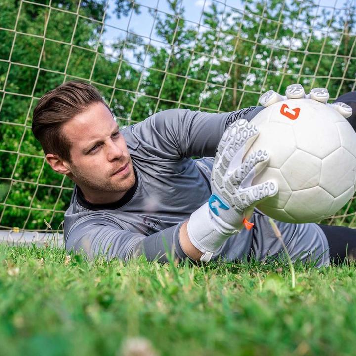 Produktbild Catch & Keep Fussballhandschuhe Fly White Soul Gr. 10 Weiss Torwart Keeper Goalie Handschuhe (10)