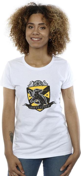 Actual product image Womens/Ladies Hufflepuff Chest Badge Cotton T-Shirt (S)