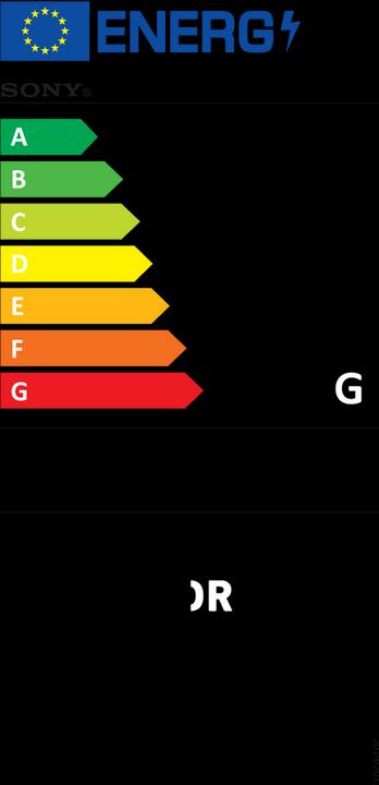 Energy Label Sony KD-75X85J (75", X85J, LCD, 4K, 2021)
