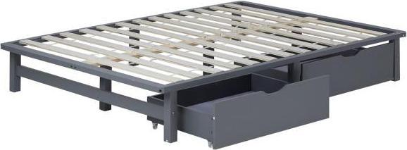 Image du produit Homestyle4u Lit de palette avec coffre de lit et sommier à lattes (140 x 200)