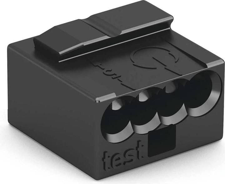 Produktbild Wago Steckklemme Micro-Wago 4-fach schwarz