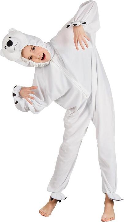 Image du produit Boland Costume d'enfant ours polaire : combinaison en peluche avec capuche (140)