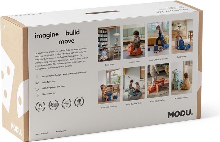 Immagine prodotto Modu Kit Dreamer - Zachte blokken- 33 onderdelen - Open Ended speelgoed- Speelgoed 1 -2-3 jaar - Deep Blu