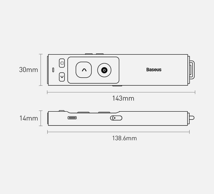 Produktbild Baseus Orange Dot Wireless Presenter (Red Laser)(Charging) Grey