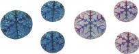 Image du produit Rayher Autocollants acryliques ronds avec des flocons de