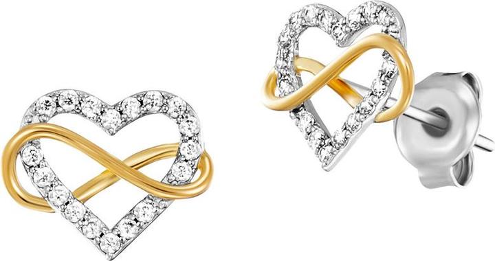 Produktbild Julie Julsen Ohrstecker Heart Infinity (Silber 925)