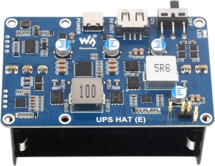 Immagine prodotto WaveShare UPS HAT (E) 6A 4x21700 scheda batteria per Raspberry Pi 5/ 4B/ 3B+