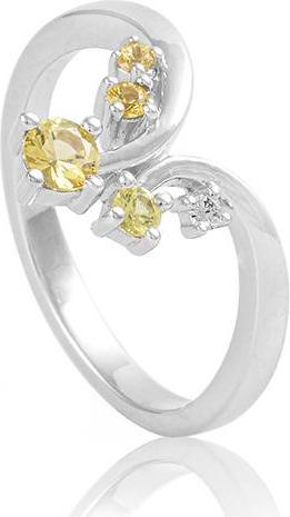 Produktbild Breuning RING - E. SAFIR GELB HELL/Brill. 0,02 Ct. H/si (61, 585/14 K Gold)