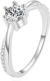 Produktbild Beneto Beautiful silver ring with clear zircons AGG304L - Circuit: 56 mm (L) (56)