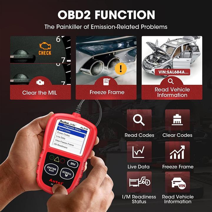 Actual product image Autel AL319 obd2