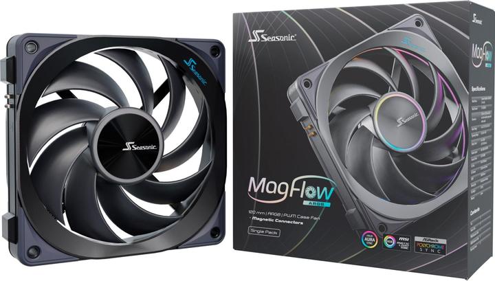 Immagine prodotto Seasonic Ventola MagFlow 1225PWM ARGB 120*120*120 1-Fan Kit (120 mm, 1 x)
