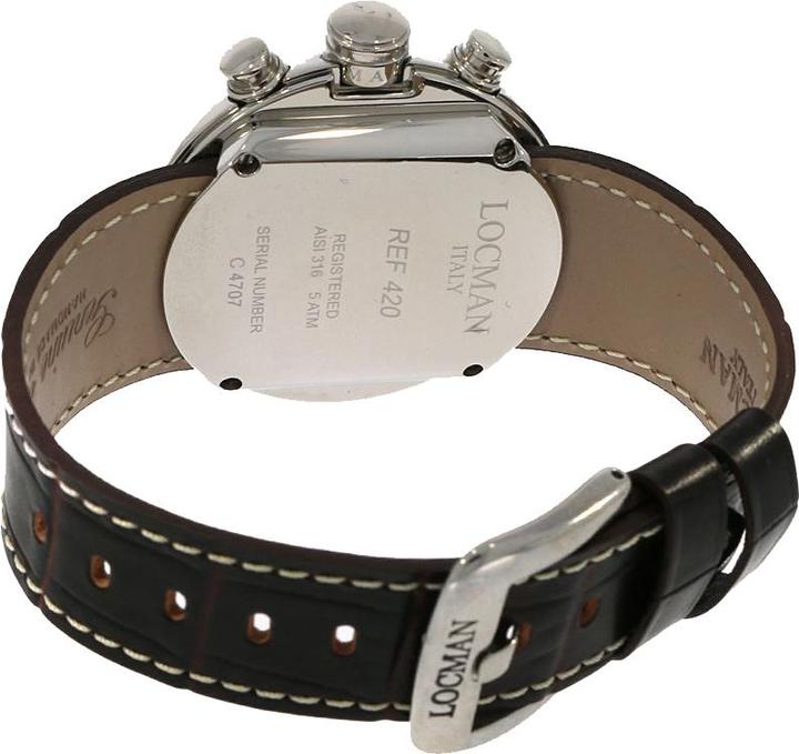 Produktbild Locman Italy Herrenuhr Chronograph Change braun Ref. 0420 (Chronograph, 46 mm)