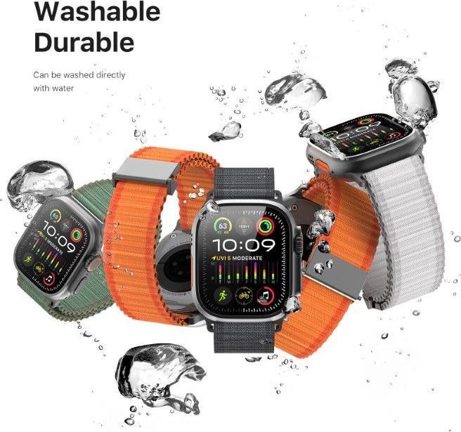 Immagine prodotto Dux Ducis Apple Watch 44/45/46/49 mm - Cinturino di ricambio in tessuto di nylon (44 mm, 45 mm, 42 mm, 49 mm, Nylon, Apple Watch SE, Apple Watch Serie 6, Apple Watch Serie 5, Apple Watch Series 8, Apple Watch Series 3, Apple Watch Serie 4, Apple Watch Series 9, Apple Watch Ultra 2, Apple Watch SE (2022/2023), Apple Watch Series 10, Apple Watch Series 7, Apple Watch Ultra)