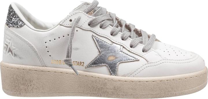 Produktbild Golden Goose ballstar sneakers in leather color white and silver (41)