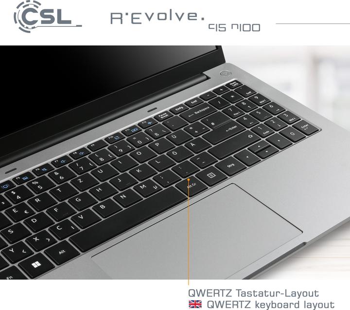 Produktbild CSL Notebook R'Evolve C15 v4 16GB 1000GB Windows 11 Home (15.60", Intel N100, 16 GB, 1000 GB, DE)