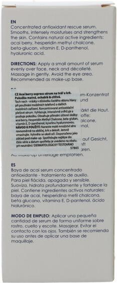 Actual product image Ziaja Cleansing Serum For Face And Neck Acai Berry (Express Face And Neck Serum) 50 Ml (50 ml)