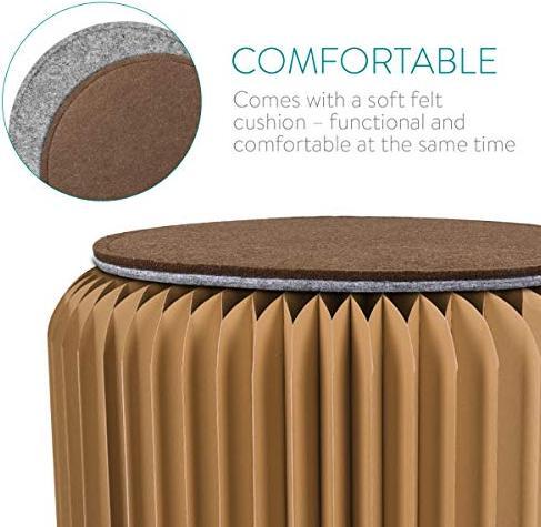 Produktbild Navaris Design Hocker aus Papier faltbar