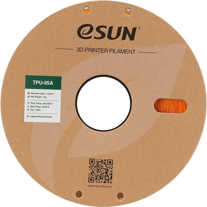 Produktbild eSUN eTPU-95A 1,75mm Tr. Orange 1kg 3D Filament (TPU, 1.75 mm, 1000 g, Orange)