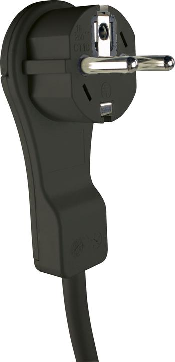 Actual product image As - Schwabe 11394 Multiple socket outlet with switch Black earthing contact 1 pc. (5 x, CEE 7/3, 2 m)